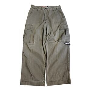 Vintage Jnco Industries Jeans Army Twill Cargo Pants Skater Grunge Olive 34x30